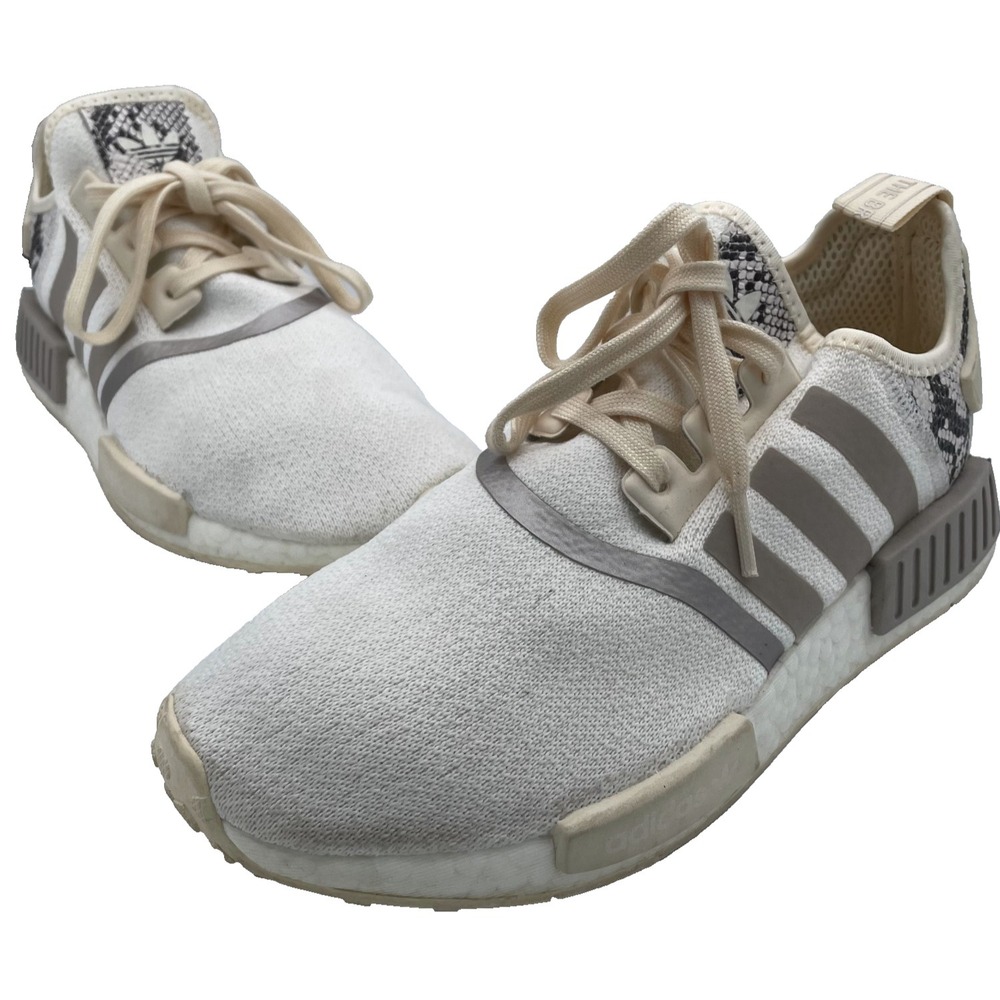 Adidas NMD R1 FV3883 Reptile Pack Women 8.5 Running Shoe Ecru Tint White Sneaker